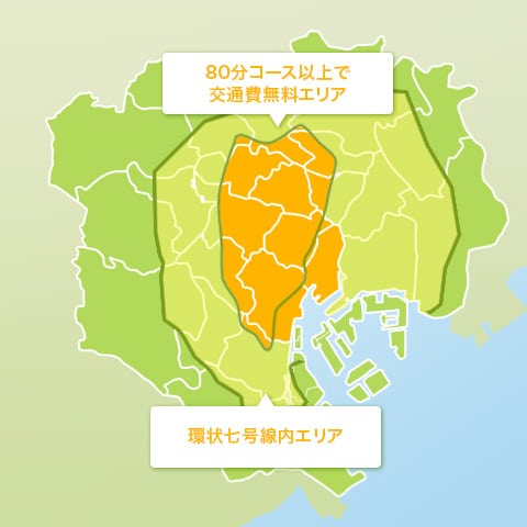 交通費無料 出張エリア